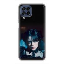 Чехлы Венсдей на Samsung Galaxy M53 (5G) (M536B) Уэнсдей (AlphaPrint) (взгляд Уэнздей)