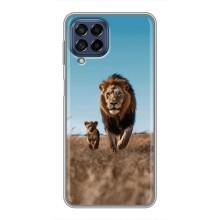 Чехол Король лев на Самсунг М53 (5G) (Мусафа и Симба)
