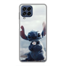 Чехол с рисунком Стич для Samsung Galaxy M53 (5G) (M536B) – Стич с цветочком