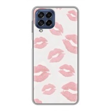 Чохол з розовим принтом для Samsung Galaxy M53 (5G) (M536B) (Рожеві губи)