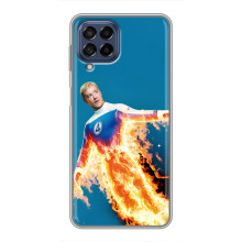 Чехол с принтом Фантастическая четверка для Samsung Galaxy M53 (5G) (M536B) – Человек-Факел