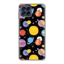 Космические Чехлы для Самсунг М53 (5G) (VPrint) (Рисованные планеты)