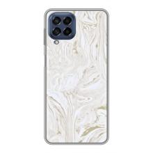 Мраморный чехол на Samsung Galaxy M53 (5G) (M536B) (VPrint) (Белый мрамор)