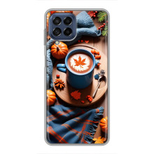 Чохол з унікальним дизайном 'Осінь з кавою' для Samsung Galaxy M53 (5G) (M536B) – Кава і гарбузики