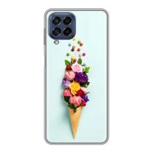 Чохли з тематикою "КВІТИ" на Samsung Galaxy M53 (5G) (M536B) (Квітка-морозиво)