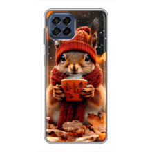 Друкований чохол 'Звірята з кавою' для Samsung Galaxy M53 (5G) (M536B) – Білка з кавою