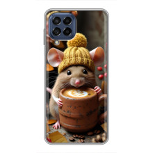Друкований чохол 'Звірята з кавою' для Samsung Galaxy M53 (5G) (M536B) – Мишка з кавою
