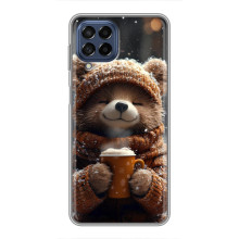 Друкований чохол 'Звірята з кавою' для Samsung Galaxy M53 (5G) (M536B) – Мішка з кавою