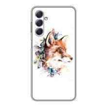 Чехлы с картинкой Лисички для Sansung Galaxy M54 (5G) (VPrint) (Лисичка в цветочках)