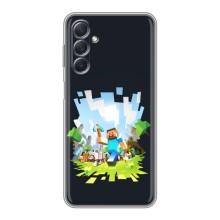 Чехол Майнкрафт на Sansung Galaxy M54 (5G) (AlphaPrint) Minecraft (персонажи Minecraft)