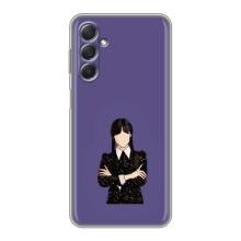 Чехлы Венсдей на Sansung Galaxy M54 (5G) Уэнсдей (AlphaPrint) (Уэнздей в черном)