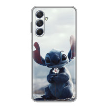 Чехол с рисунком Стич для Sansung Galaxy M54 (5G) – Стич с цветочком