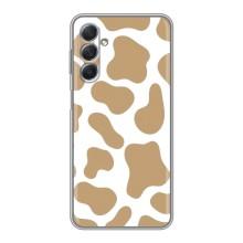 Чехол с принтом коровы на Самсунг М54 – Бежевый принт