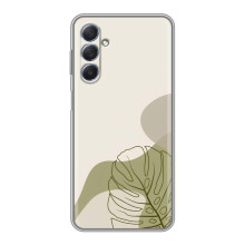 Силконовий чохол з принтом в квітах на Sansung Galaxy M54 (5G) – Монстера зелена