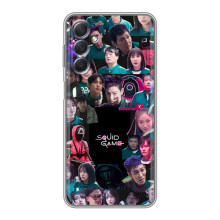 Чехол Гра в кальмара для Sansung Galaxy M54 (5G) – Коллаж игры кальмара