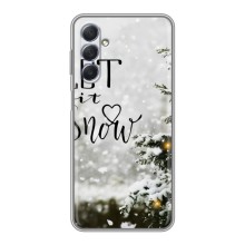 Новогодние, Праздничные Чехлы для Sansung Galaxy M54 (5G) - 2024 год (Let it snow)