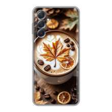Чехол с уникальным дизайном «Осень с кофе» для Sansung Galaxy M54 (5G) – Пряный кофе