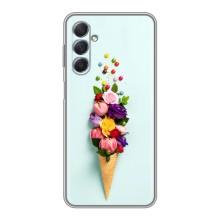 Чехлы с тематикой "ЦВЕТЫ" на Sansung Galaxy M54 (5G) (Цветок-мороженное)