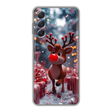 Яркий чехол для Sansung Galaxy M54 (5G) с Зимними Оленятами – Олень среди подарков
