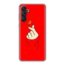 Чохол (Знак сердечка) для Samsung Galaxy M55 5G – Сердечко на червоному