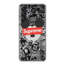 Чехол с Брендами одежды на Самсунг Галакси М55 5Джи – Supreme Маус