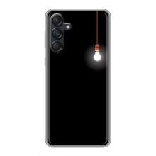 Чохол з картинками на чорному фоні для Samsung Galaxy M55 5G – Лампочка