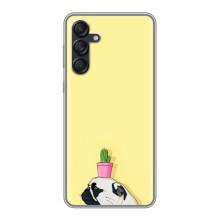Бампер для Samsung Galaxy M55 5G с картинкой "Песики" (Кактус на голове)