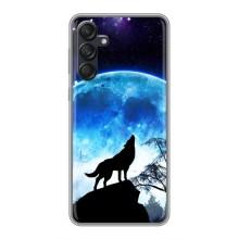 Чохол з Вовком на Samsung Galaxy M55 5G – Виє на місяць