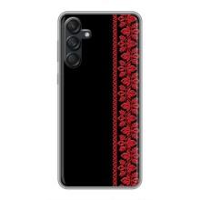 Силиконовый Чехол на Samsung Galaxy M55 5G с картинкой Вышиванки – Вышиванка на черном