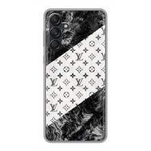 Чохол Стиль Louis Vuitton на Samsung Galaxy M55 5G – LV на білому