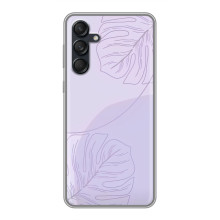 Чехол цветочный дизайн для Samsung Galaxy M55 5G – Монстера фиолетовая