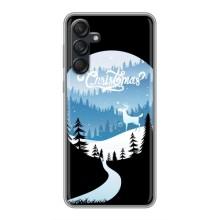 Силиконовый бампер на рождество для Samsung Galaxy M55 5G (Рождественский Олень)