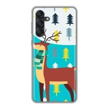 Силіконовий бампер з картинкою звірів для Samsung Galaxy M55 5G (Олень із шарфом)