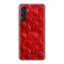 Текстурный Чехол Louis Vuitton для Самсунг Галакси М55 5Джи (Красный ЛВ)