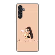 Силиконовый Чехол на Samsung Galaxy M55 5G с картинкой Стильных Девушек (С собакой)