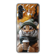 Друкований чохол 'Звірята з кавою' для Samsung Galaxy M55 5G – Тигр з кавою