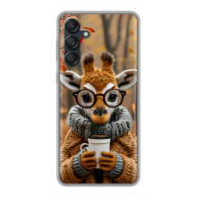Друкований чохол 'Звірята з кавою' для Samsung Galaxy M55 5G – Жираф з кавою