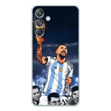 Чехлы для Samsung Galaxy M56 (Leo чемпион) (AlphaPrint) (Месси с кубком)