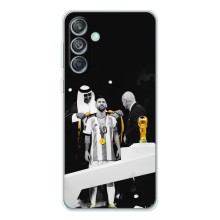 Чехлы для Samsung Galaxy M56 (Leo чемпион) (AlphaPrint) (Месси в накидке)
