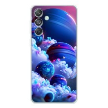 Чехлы КОСМОС для Samsung Galaxy M56 – Синие планеты