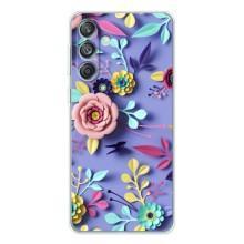 Чехлы с Цветами для Samsung Galaxy M56 (VPrint) (Цветочный дизайн)