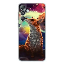 Чехлы с картинкой Лисички для Samsung Galaxy M56 (VPrint) (Лисица в космосе)