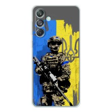 Чехлы с картинкой ЗСУ для Samsung Galaxy M56 (AlphaPrint) (АРТ солдат)