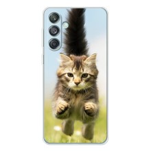 Чехлы с Котиками для Samsung Galaxy M56 (VPrint) (Прыжок кота)