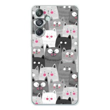 Чехлы с Котиками для Samsung Galaxy M56 (VPrint) (Рисованные котики)