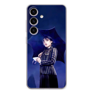 Чохол з картинкою Венсдей на Samsung Galaxy M56 – Венсдей з парасолькою