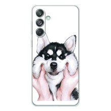 Чехлы с собаками для Samsung Galaxy M56 (VPrint) (Довольный Хаски)