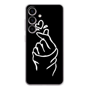 Чехлы (Знак сердечка) на Samsung Galaxy M56 – Сердце на черном