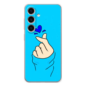 Чехлы (Знак сердечка) на Samsung Galaxy M56 – Сердце на синем