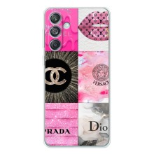 Чехол (Dior, Prada, YSL, Chanel) для Samsung Galaxy M56 (Модница)